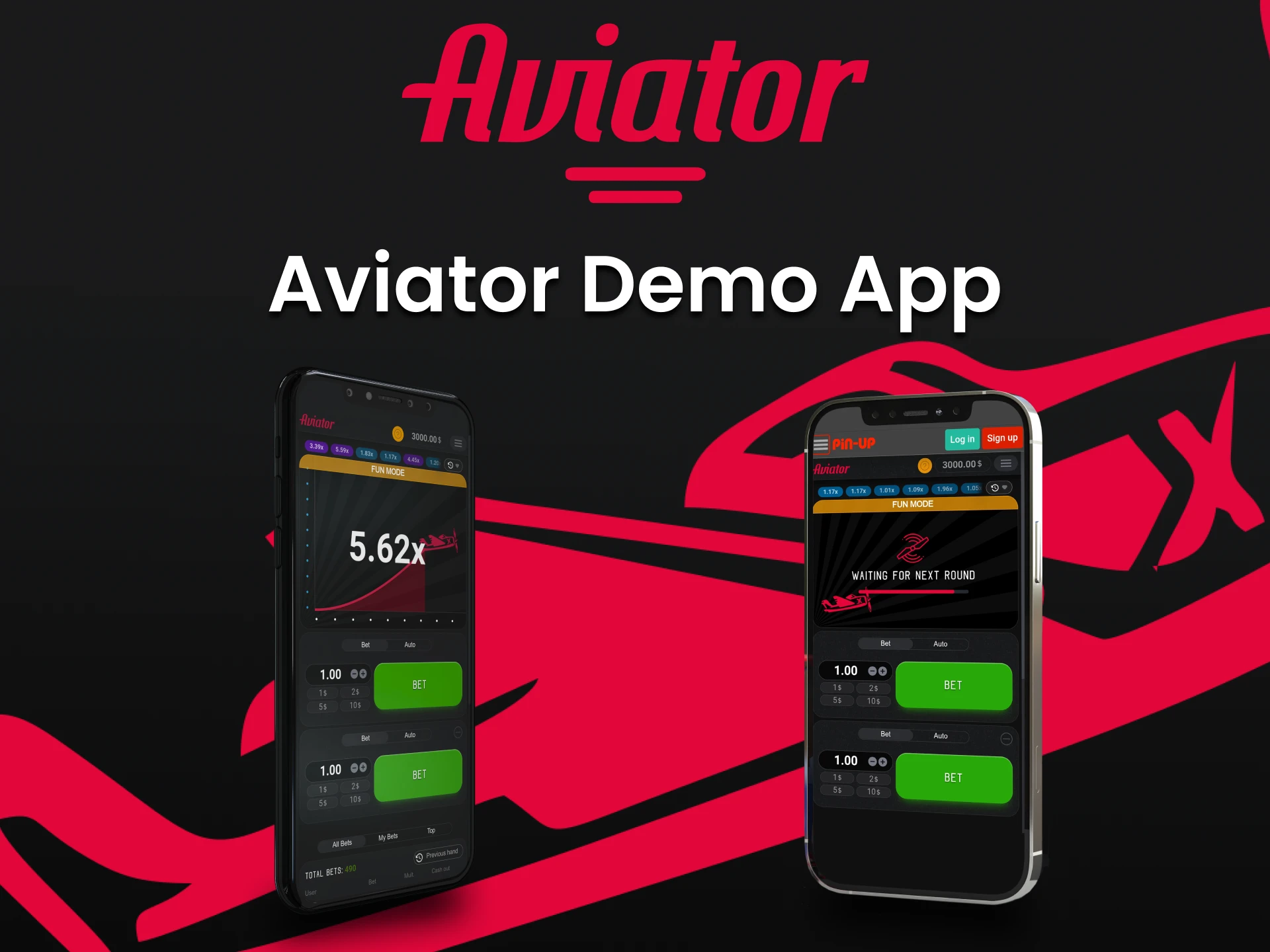 Demo version of the game Aviator can also be used on smartphones.