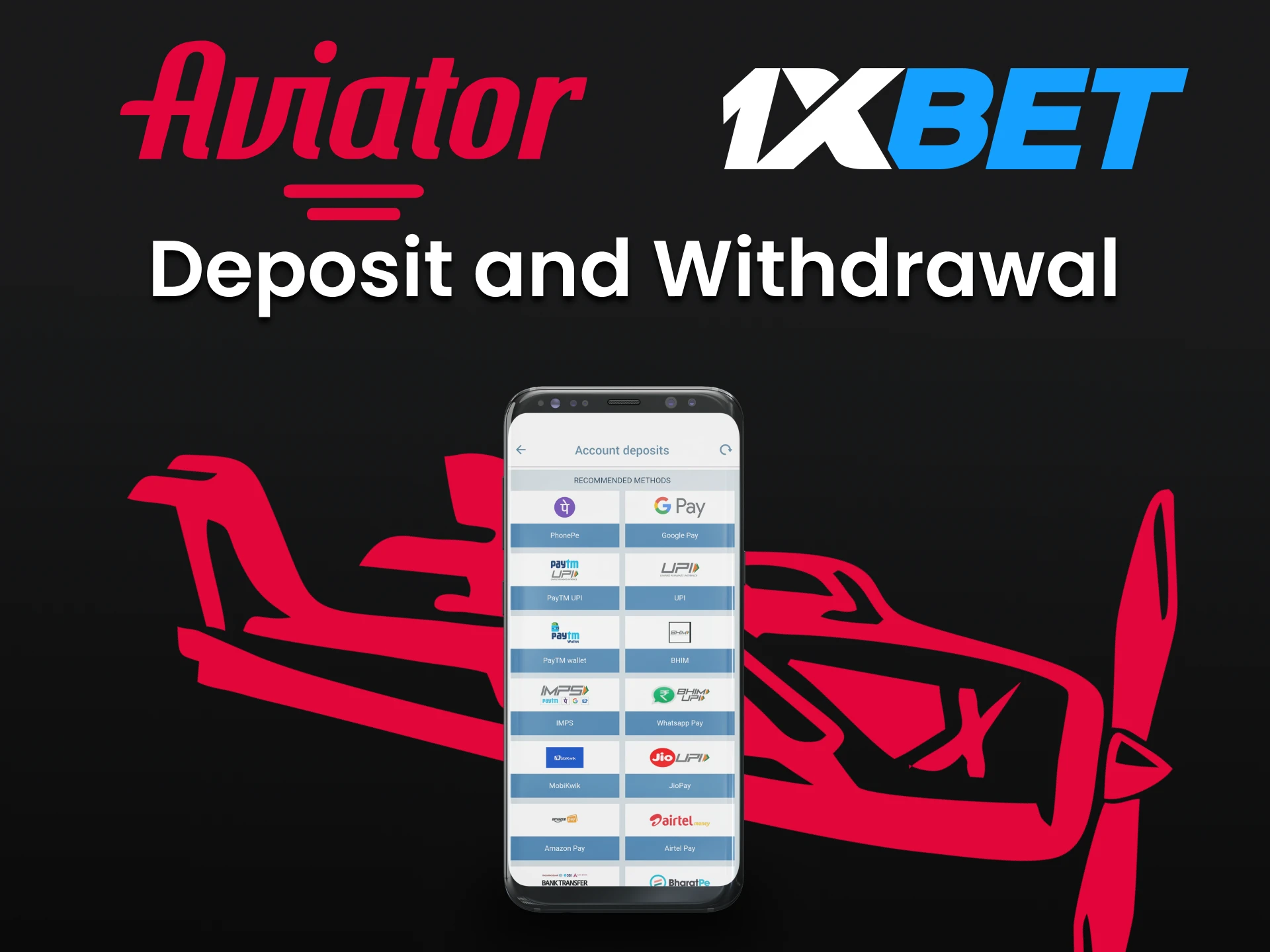 Deposite na sua conta e jogue Aviator com 1xbet.