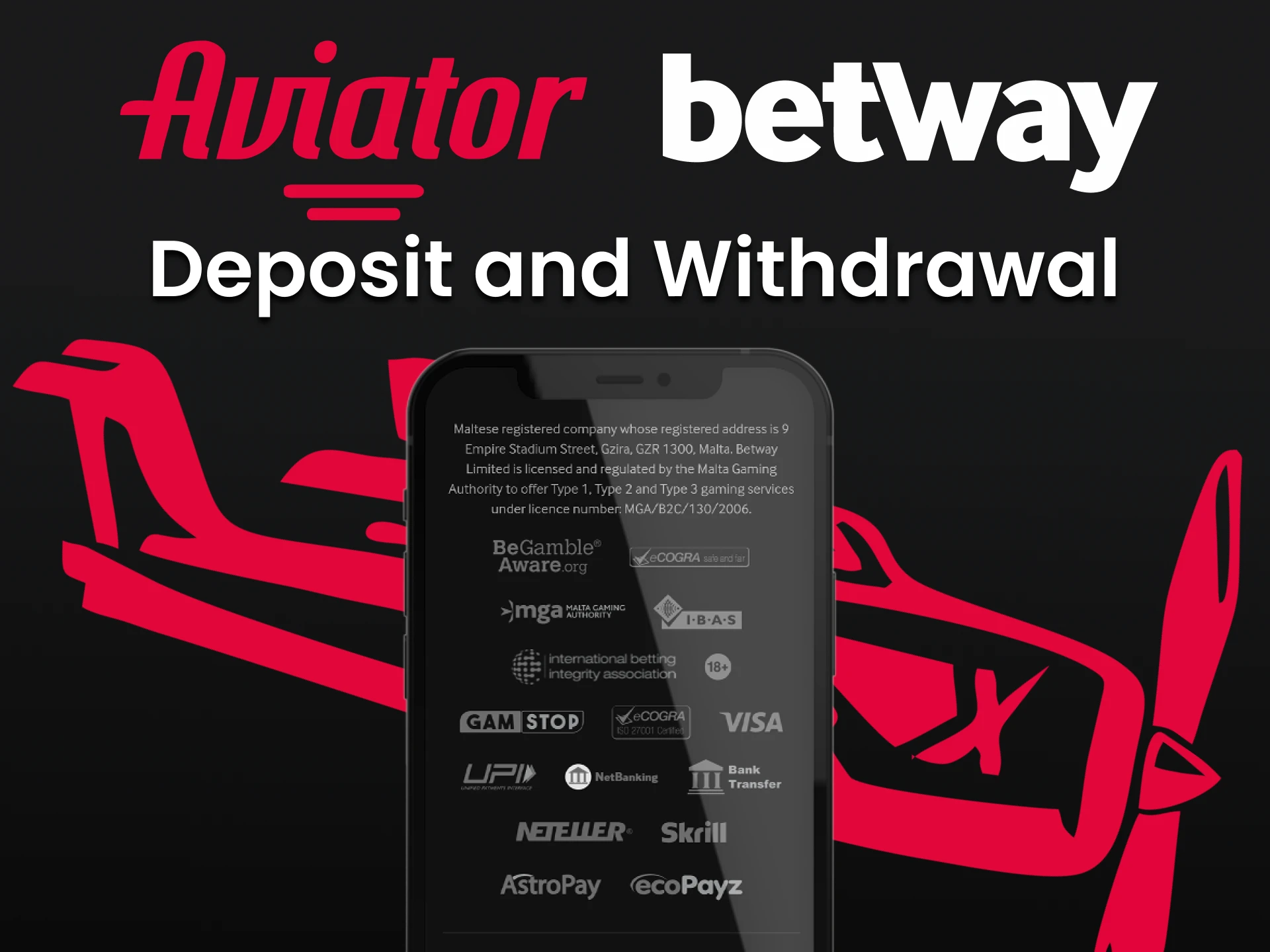 Carregue o seu depósito para jogar Aviator da Betway.