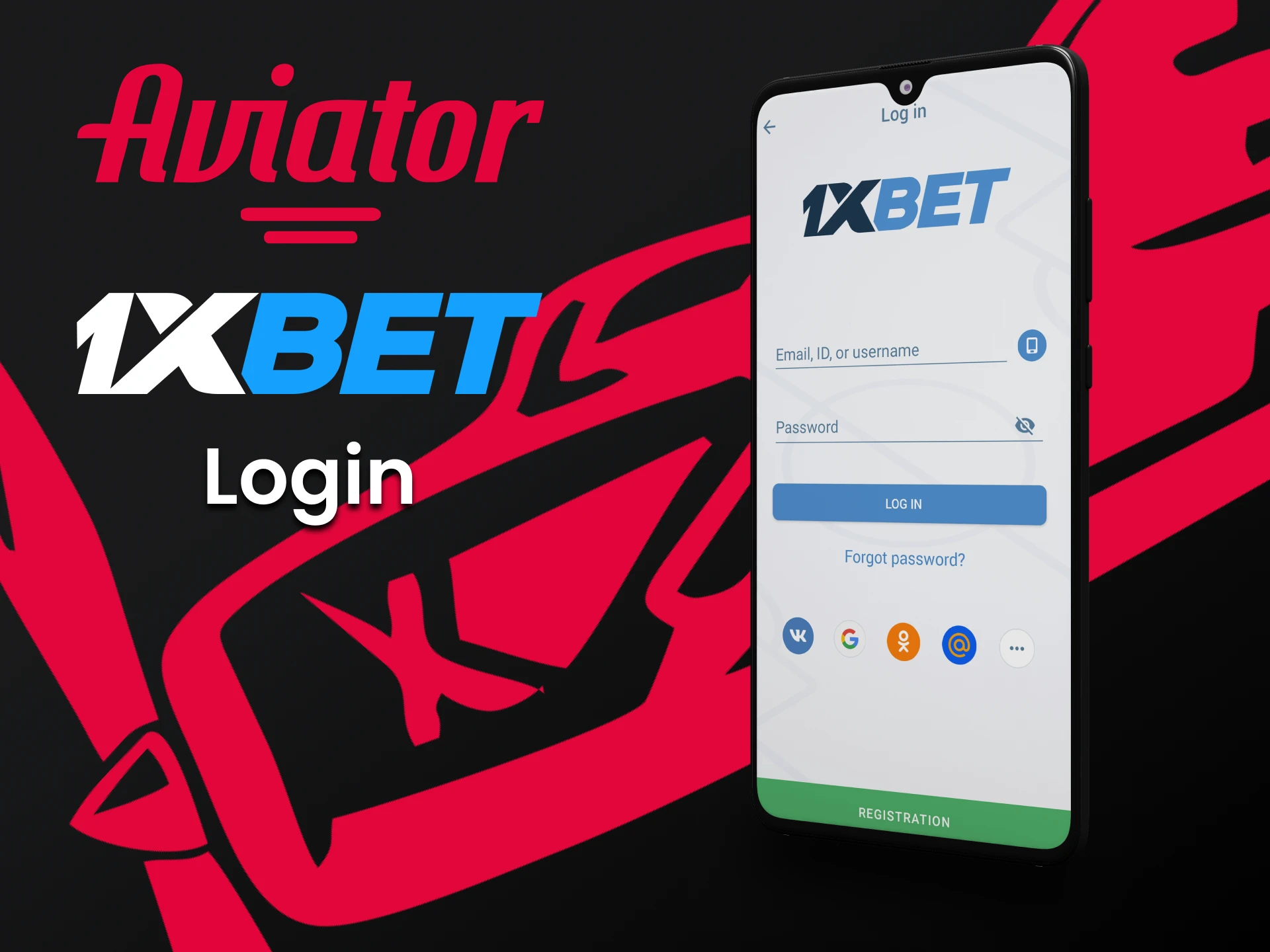 Use your account to play Aviator from 1xbet.