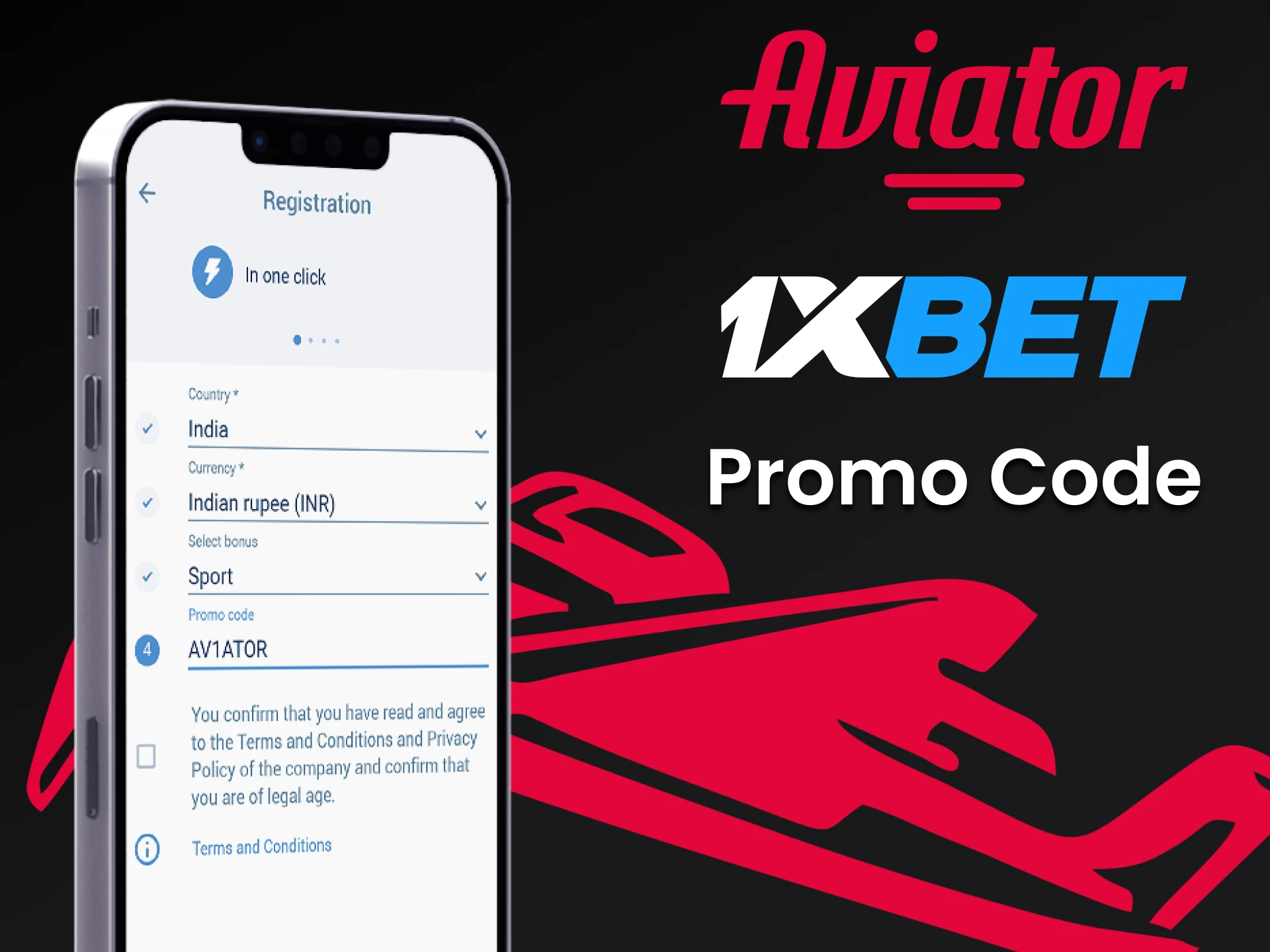  Utilize o código promocional de 1xbet.