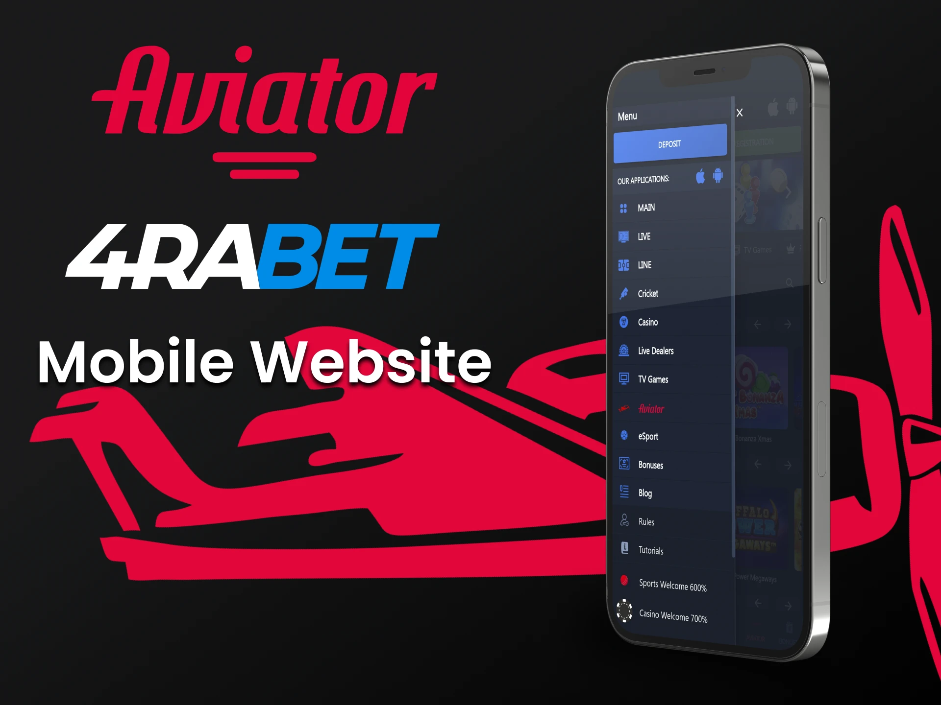 You can use your smartphone to play Aviator at 4rabet.