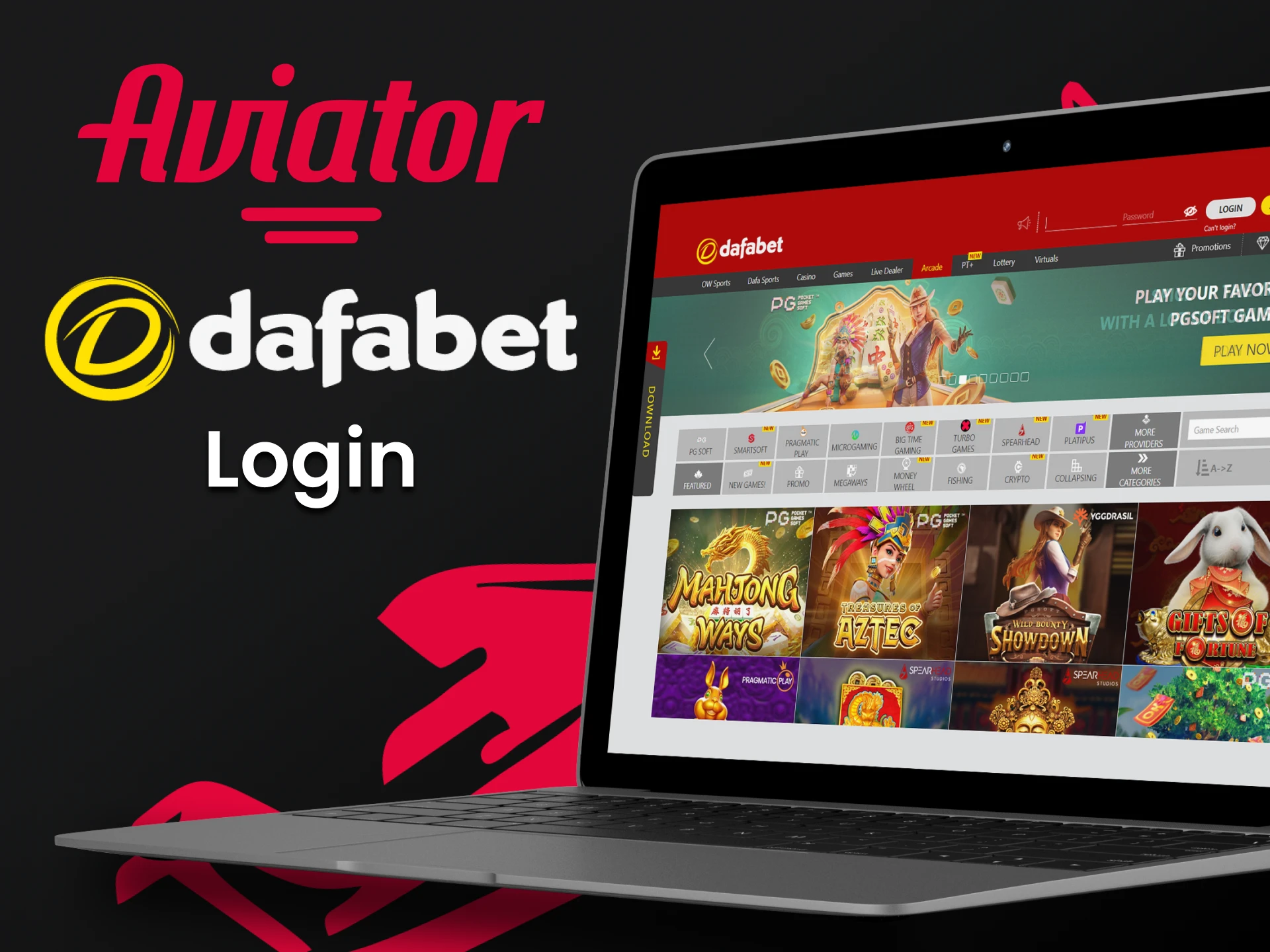 Faça o login em sua conta pessoal da Dafabet para começar a jogar Aviator.