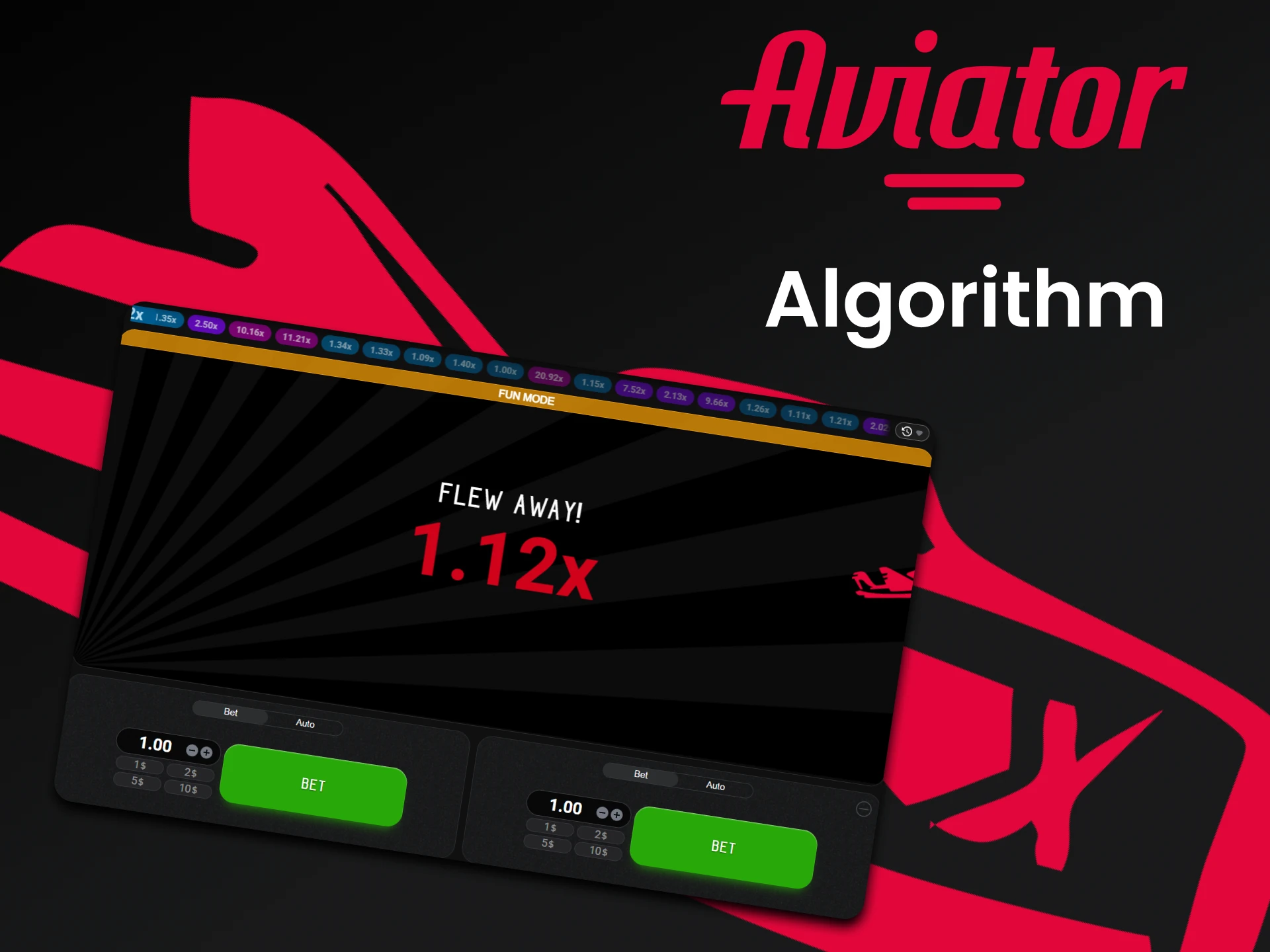 Jogo de Aviator com ordem aleatória.