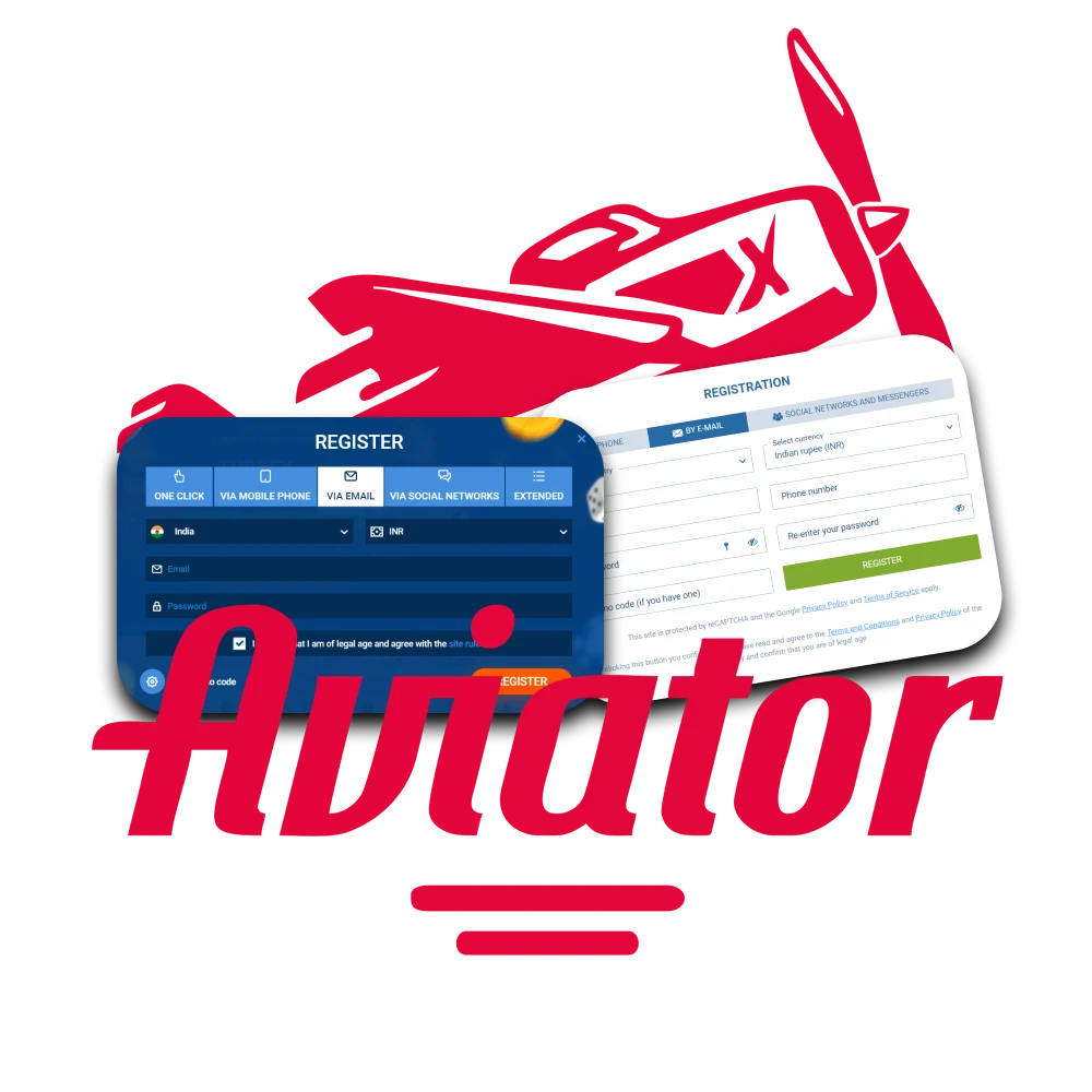 Create a personal account on services with the game Aviator.