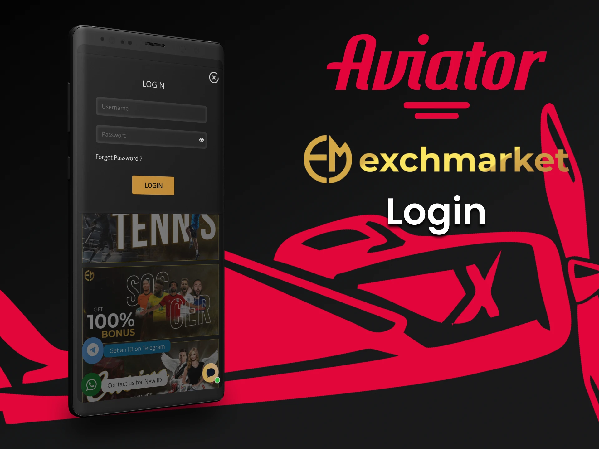 Entre na sua conta Exchmarket para jogar Aviator.