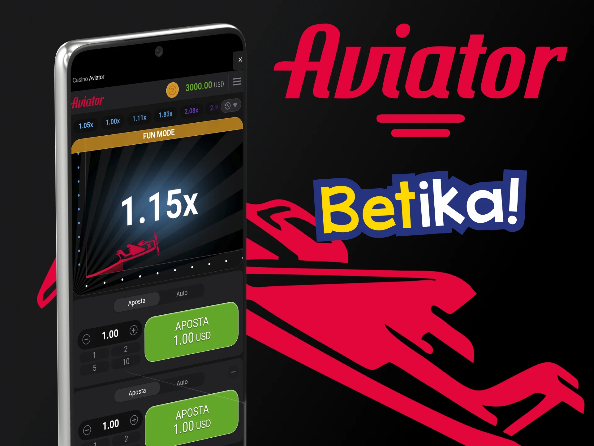 Baixe o aplicativo Betika para jogar Aviator.