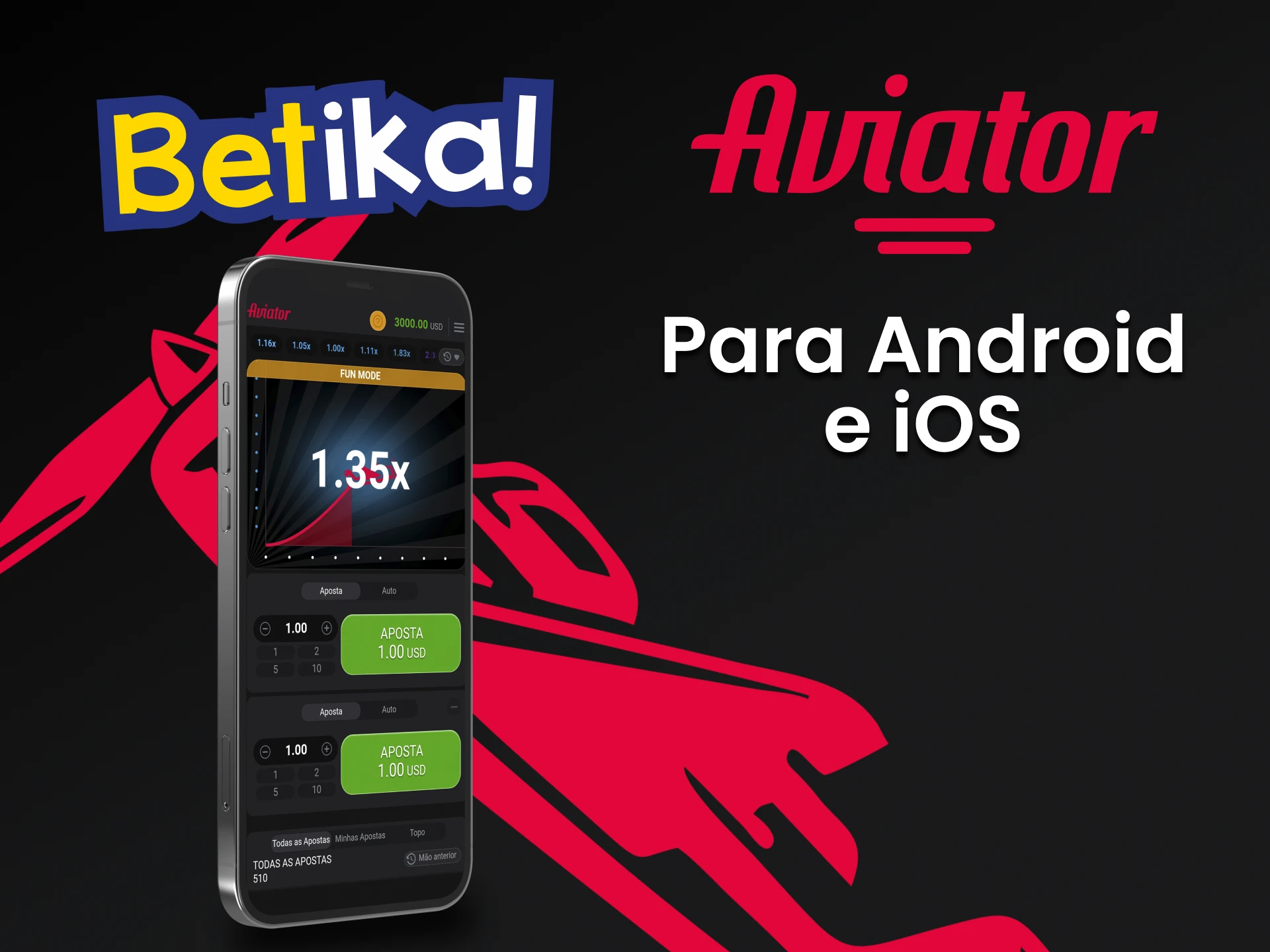 Baixe o aplicativo Betika para jogar Aviator.