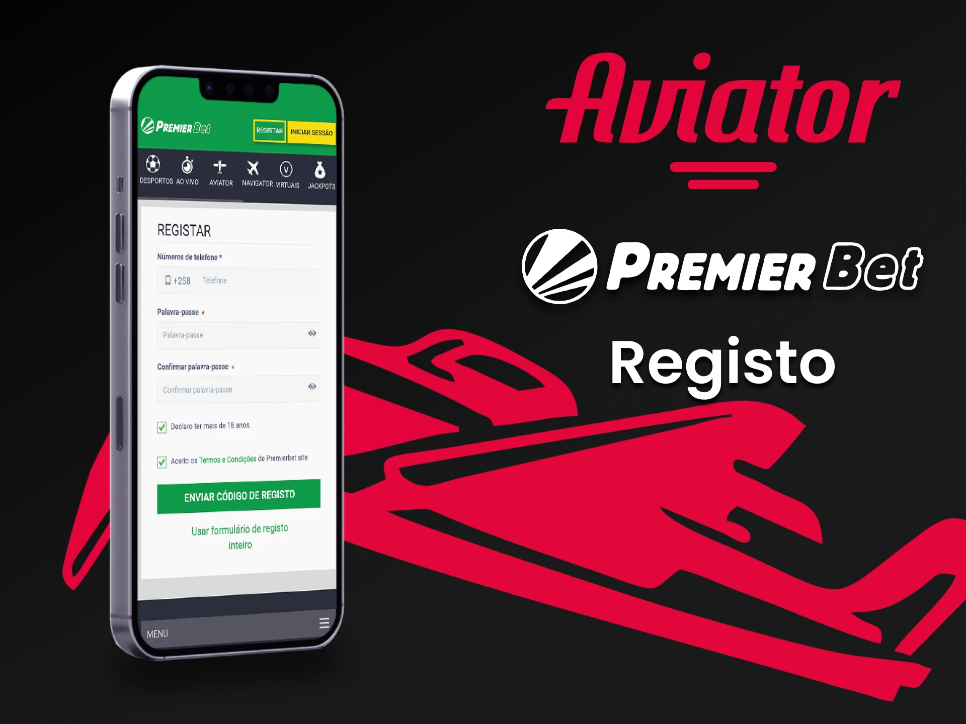 E cadastre-se no aplicativo Premierbet para jogar Aviator.