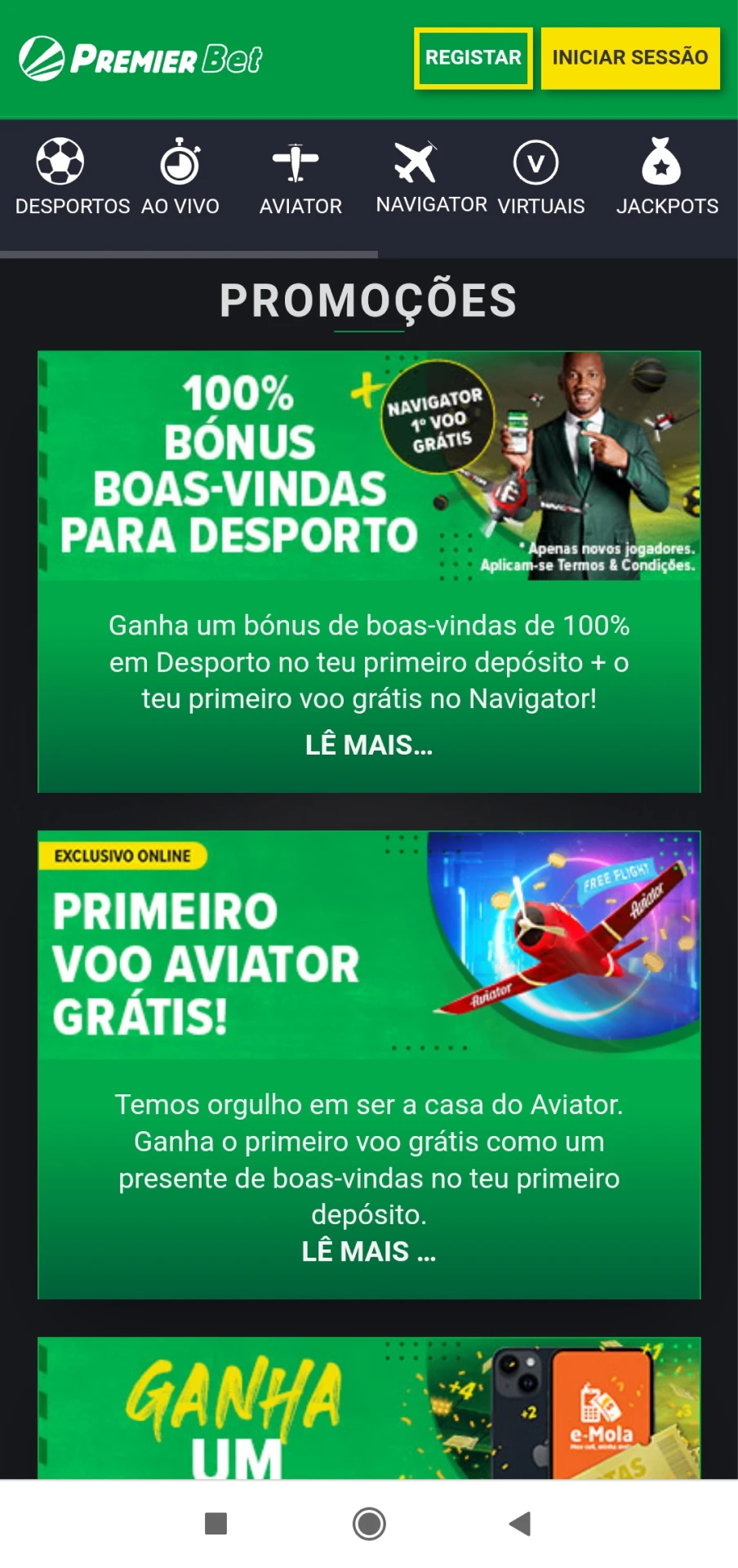 Saiba mais sobre os bônus da Premierbet.