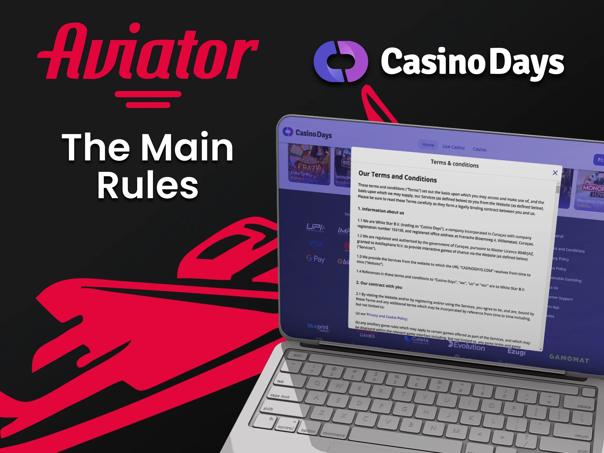Learn the rules of the Casino Days service for playing Aviator.