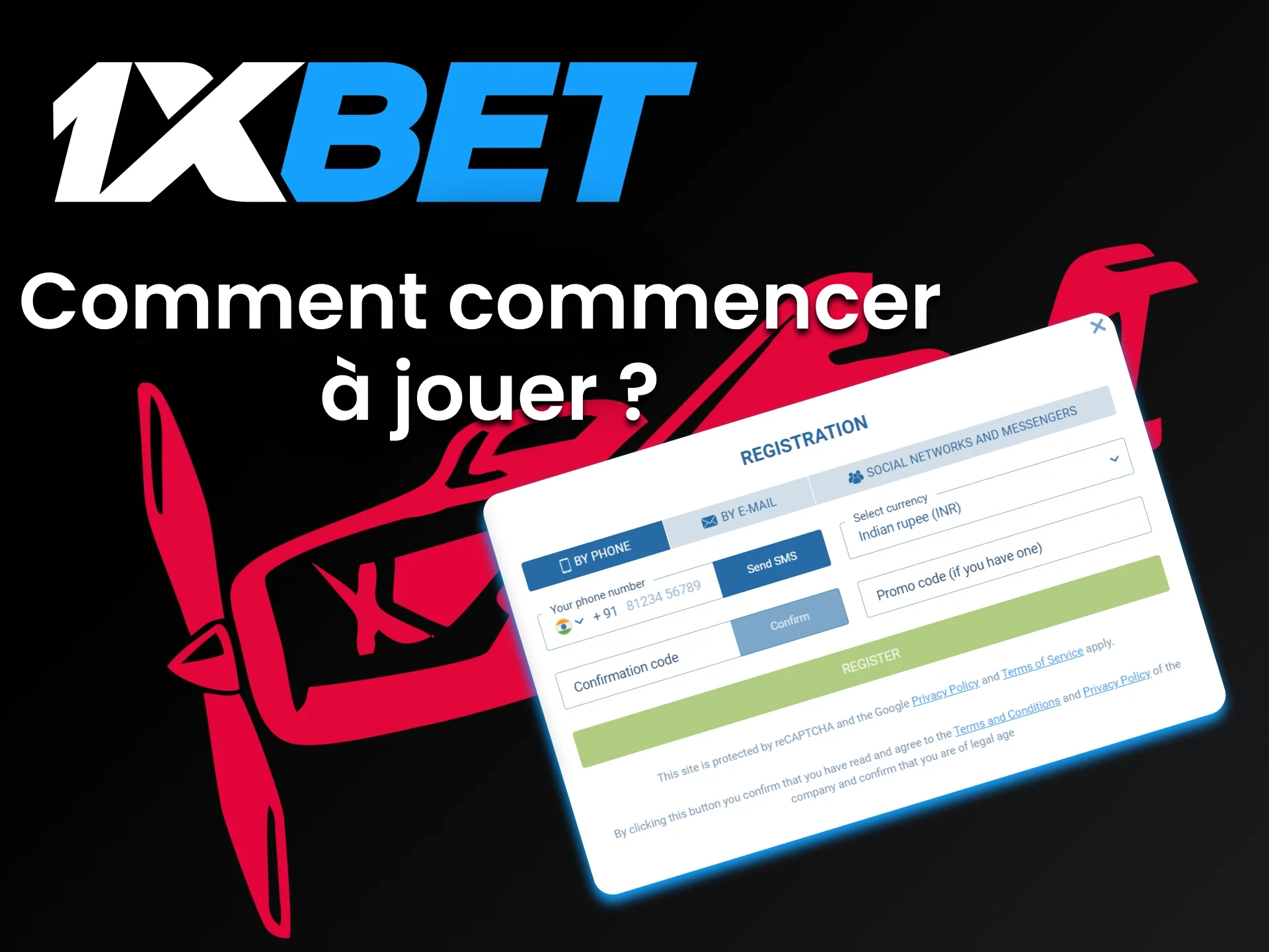 Il est facile et simple de commencer à jouer au jeu Aviator sur 1xbet.