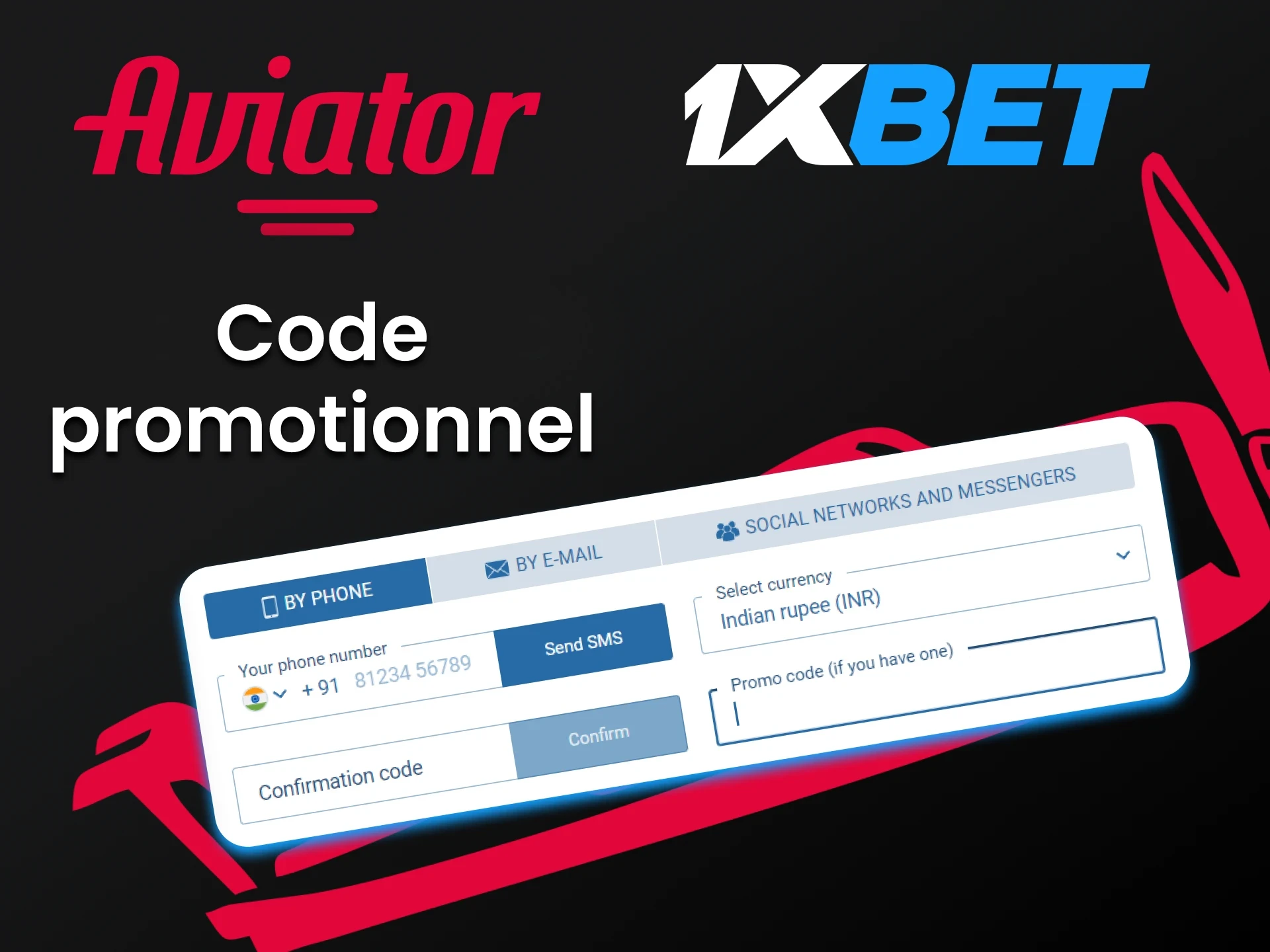 Utilisez un code spécial pour recevoir un bonus de 1xbet.