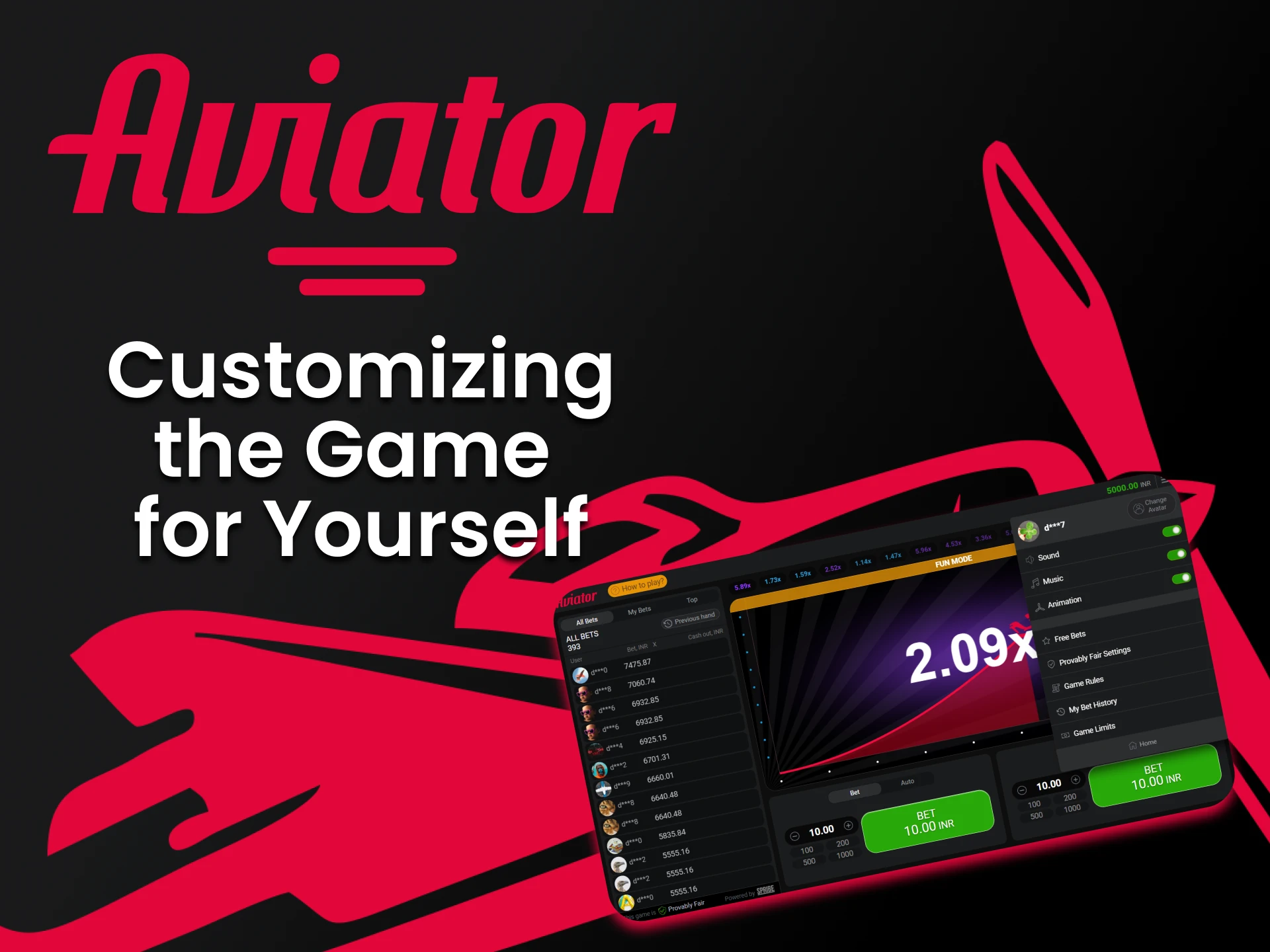 Customize the Aviator game for yourself