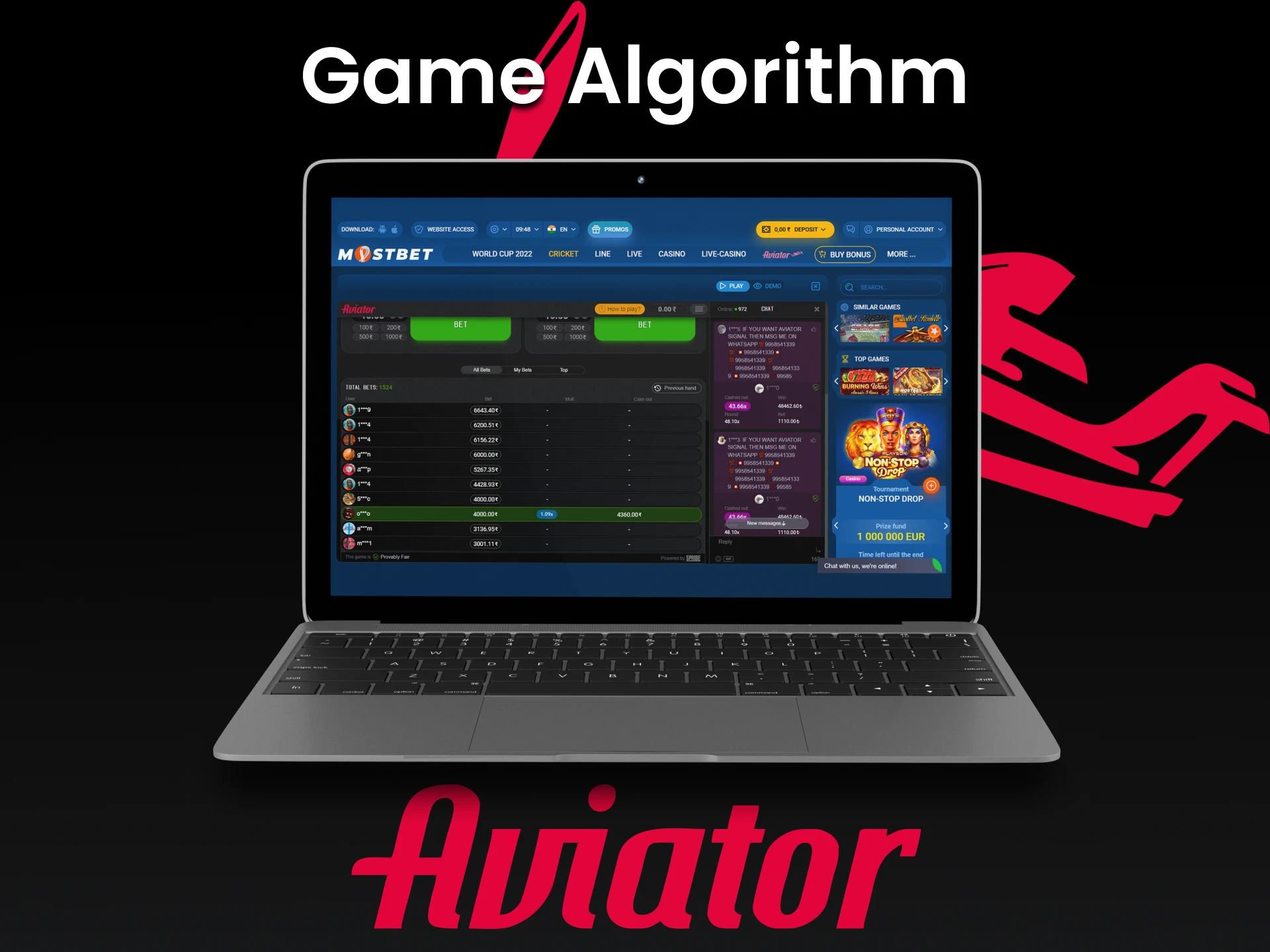 Study the algorithm of the Aviator game before you play for real money.