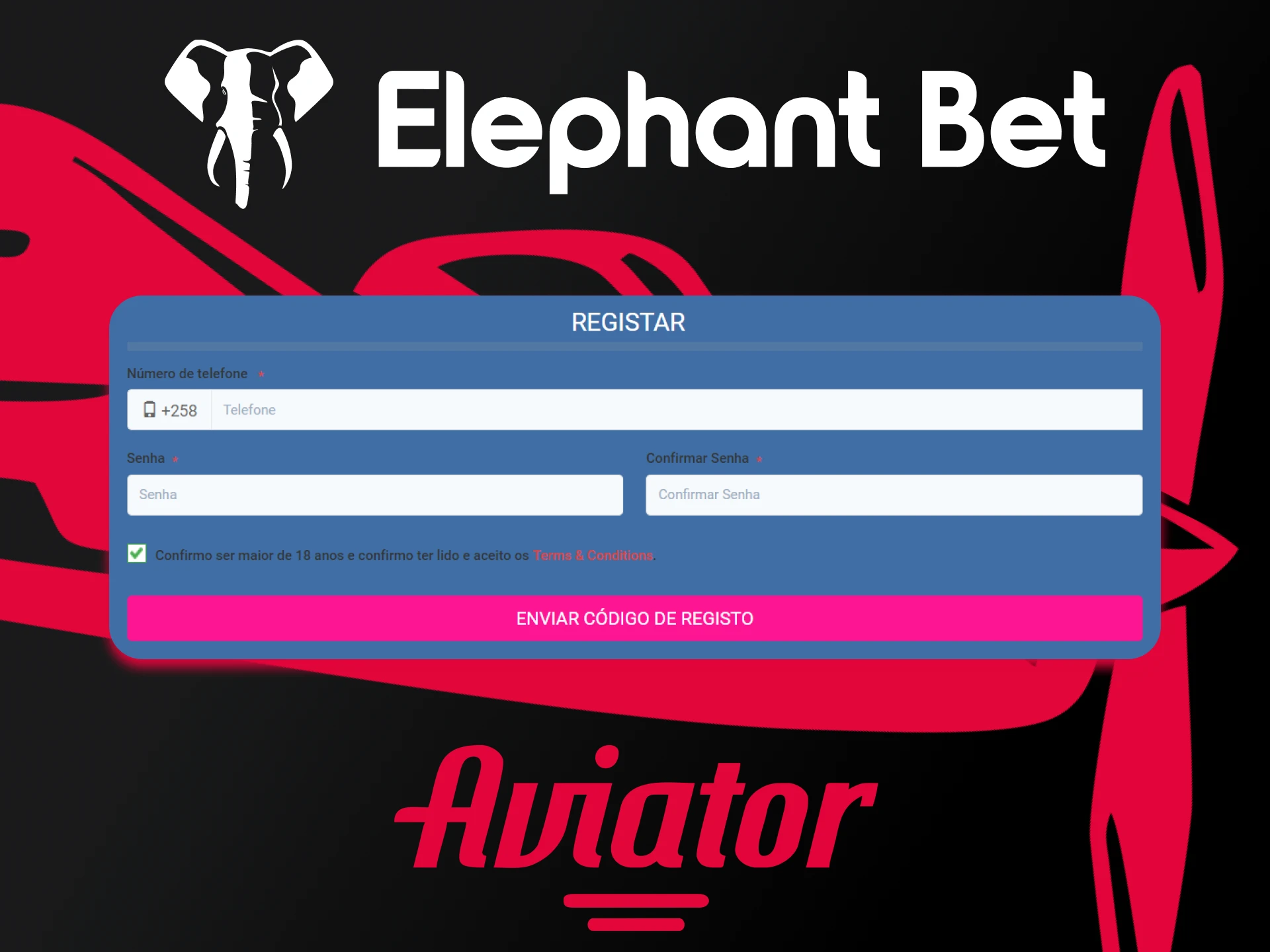 Registre-se de forma rápida e fácil no Elephantbet para jogar Aviator.