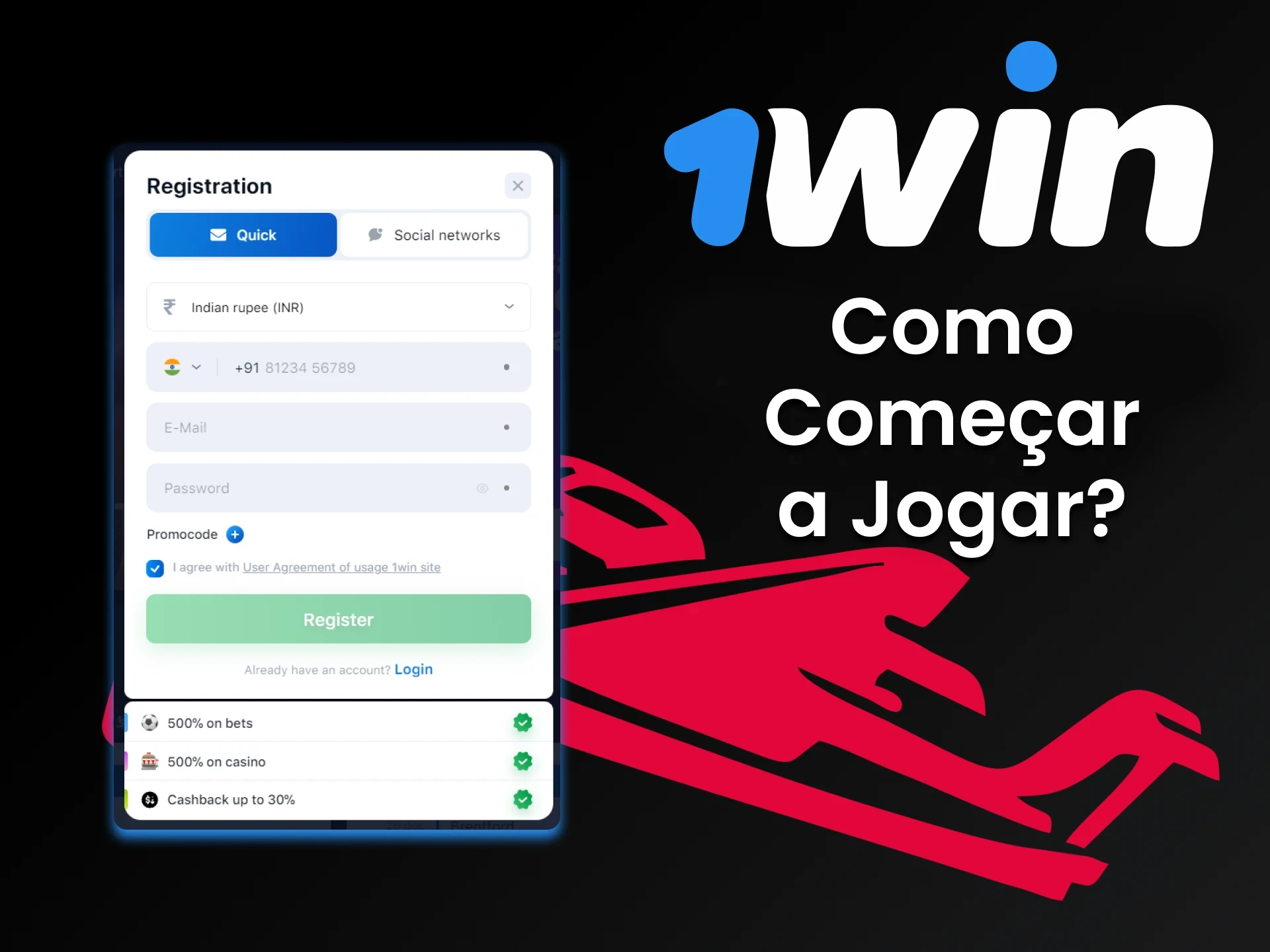 Siga as instruções para participar do jogo Aviator na 1win.