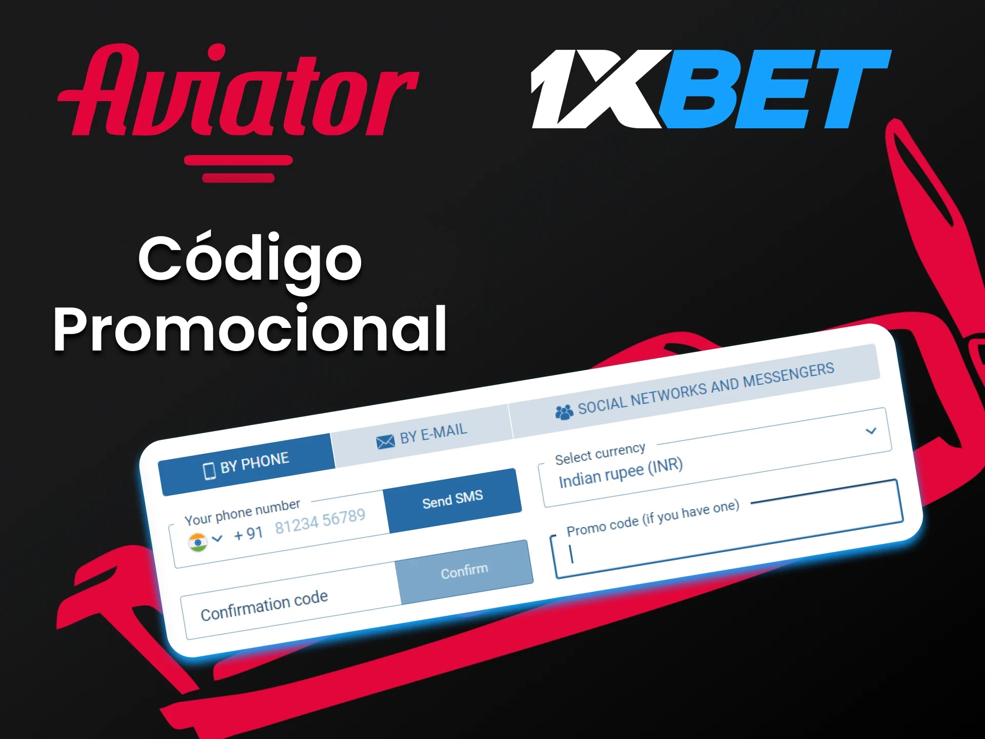 Use um código especial para receber um bônus da 1xbet.