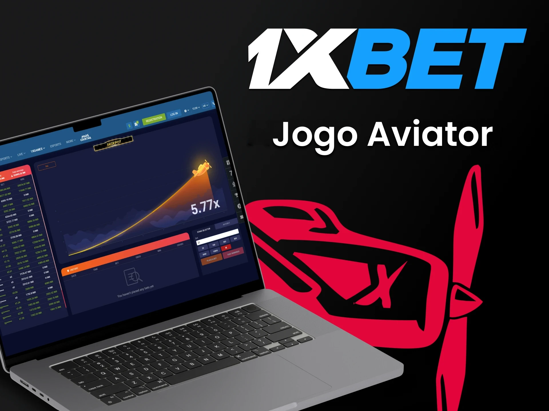 Jogue o jogo Aviator na plataforma 1xbet.