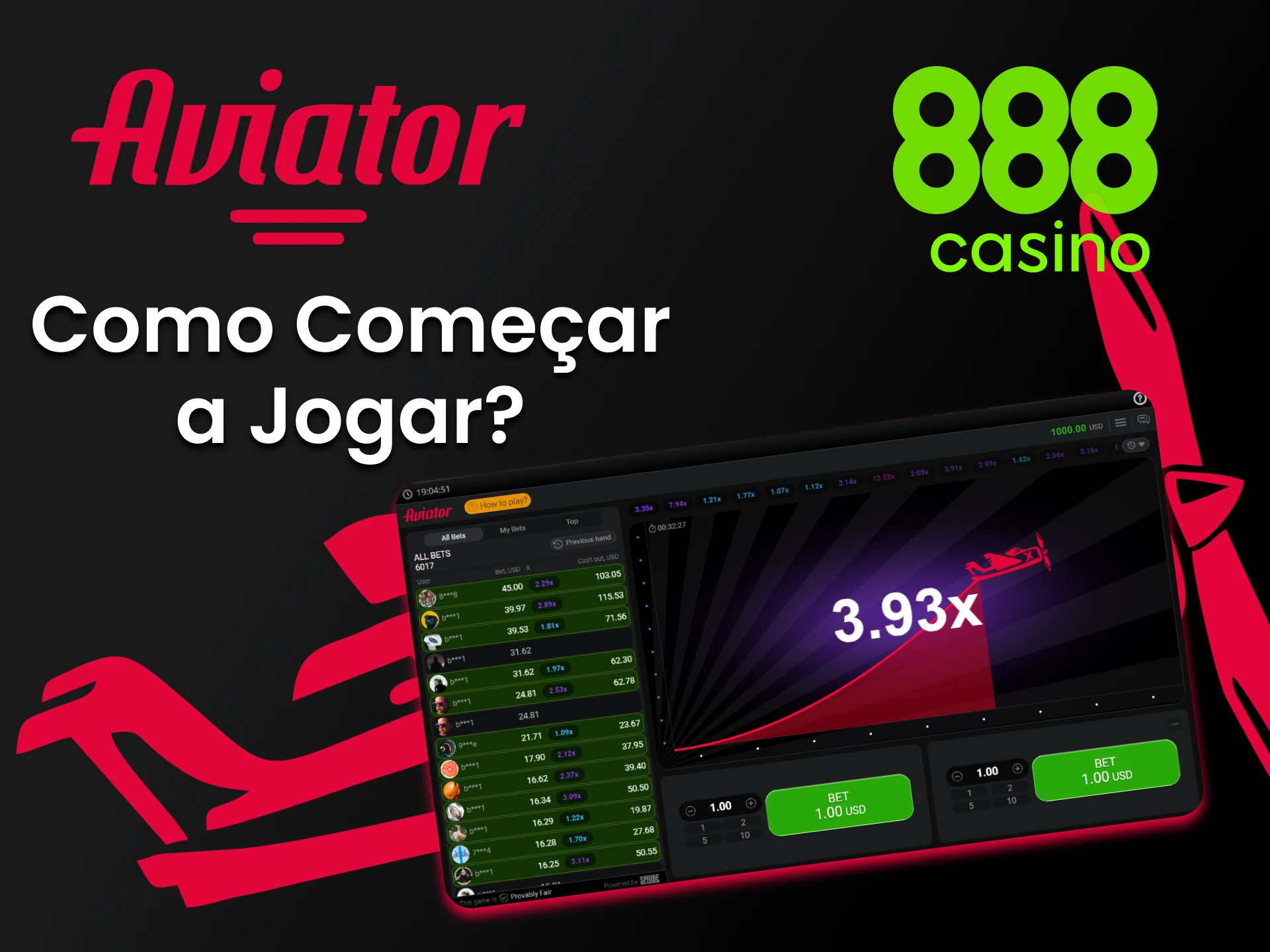 Leia estas instruções para começar a jogar Aviator no 888 casino.