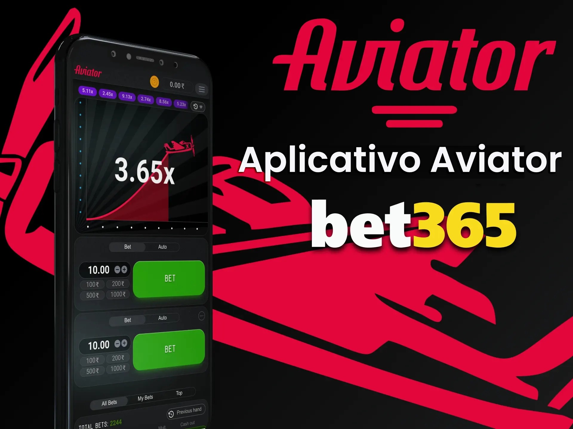 Jogue o jogo Aviator com o aplicativo da Bet365.