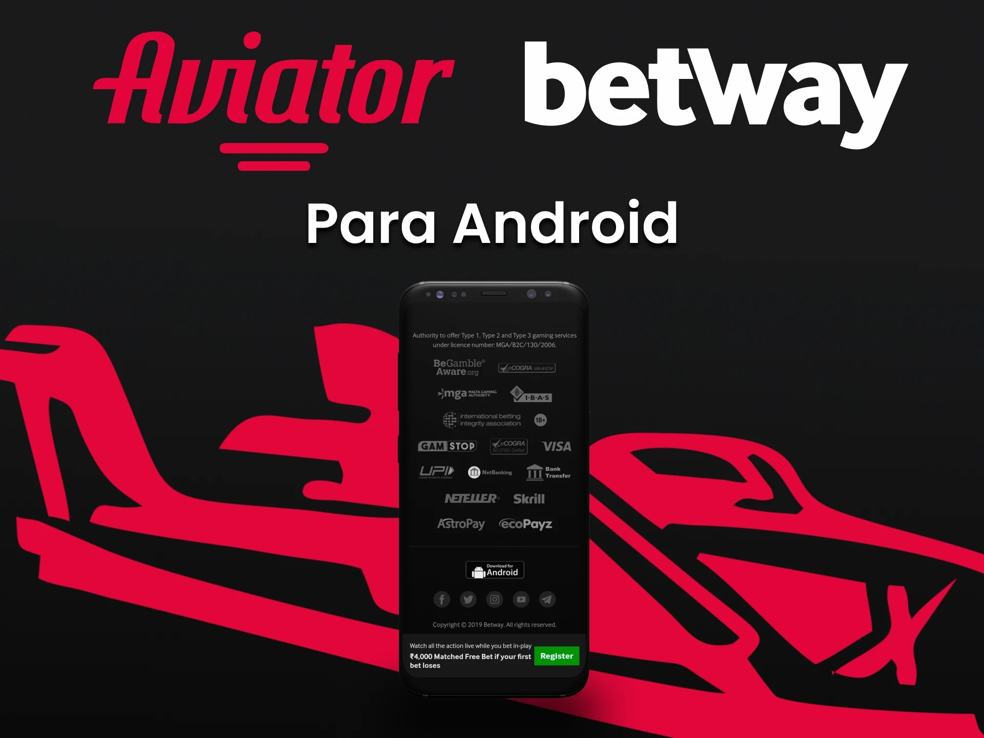 Faça o download do aplicativo para Android da Betway.