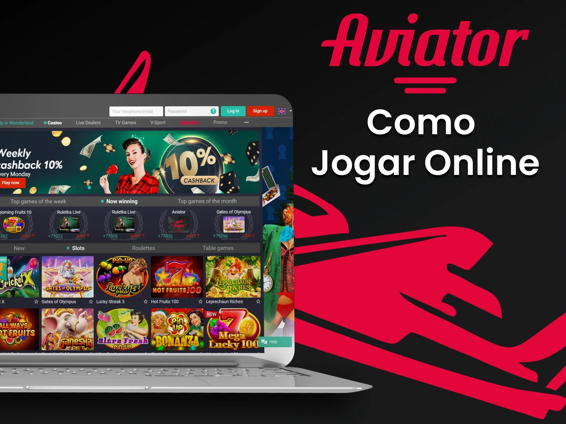 Você sempre pode começar a jogar a versão on-line do jogo Aviator.