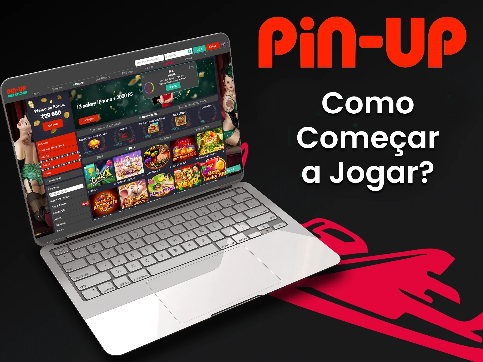 Siga algumas etapas simples para começar a jogar Aviator e Pin Up.