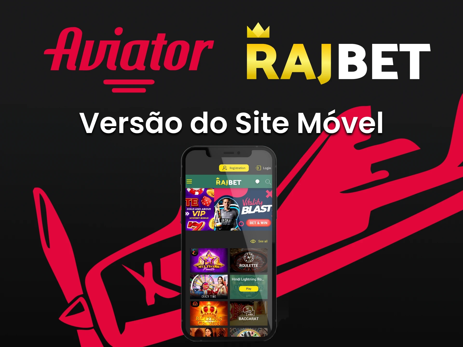 Use seu smartphone para visitar o serviço Rajbet.