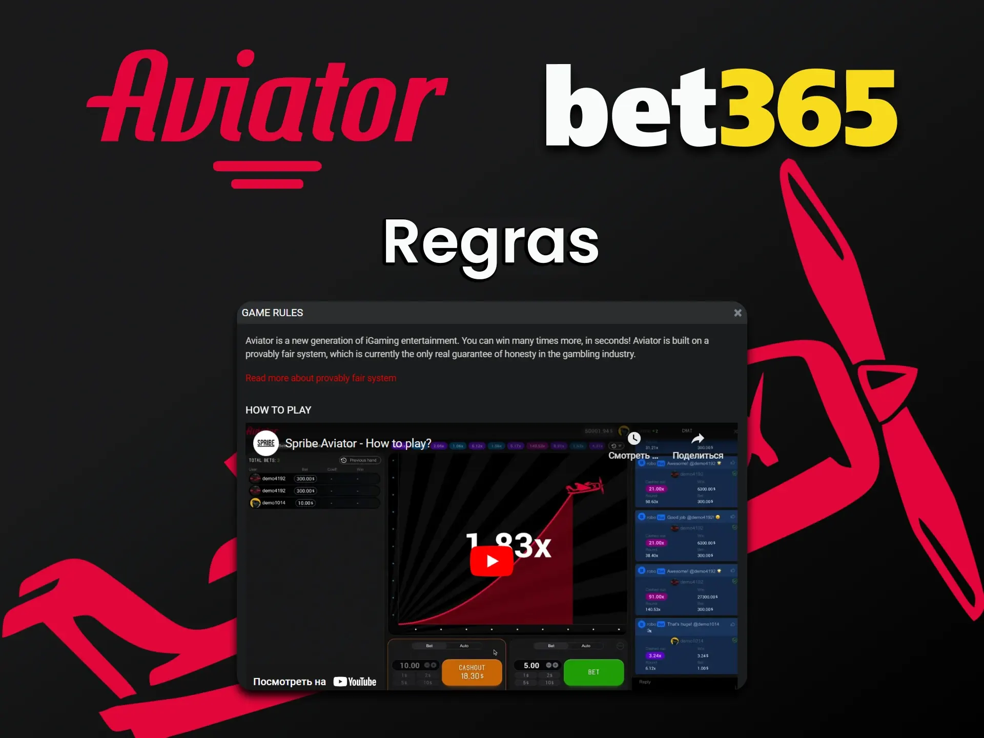 Aprenda todas as regras do jogo Aviator na Bet365.