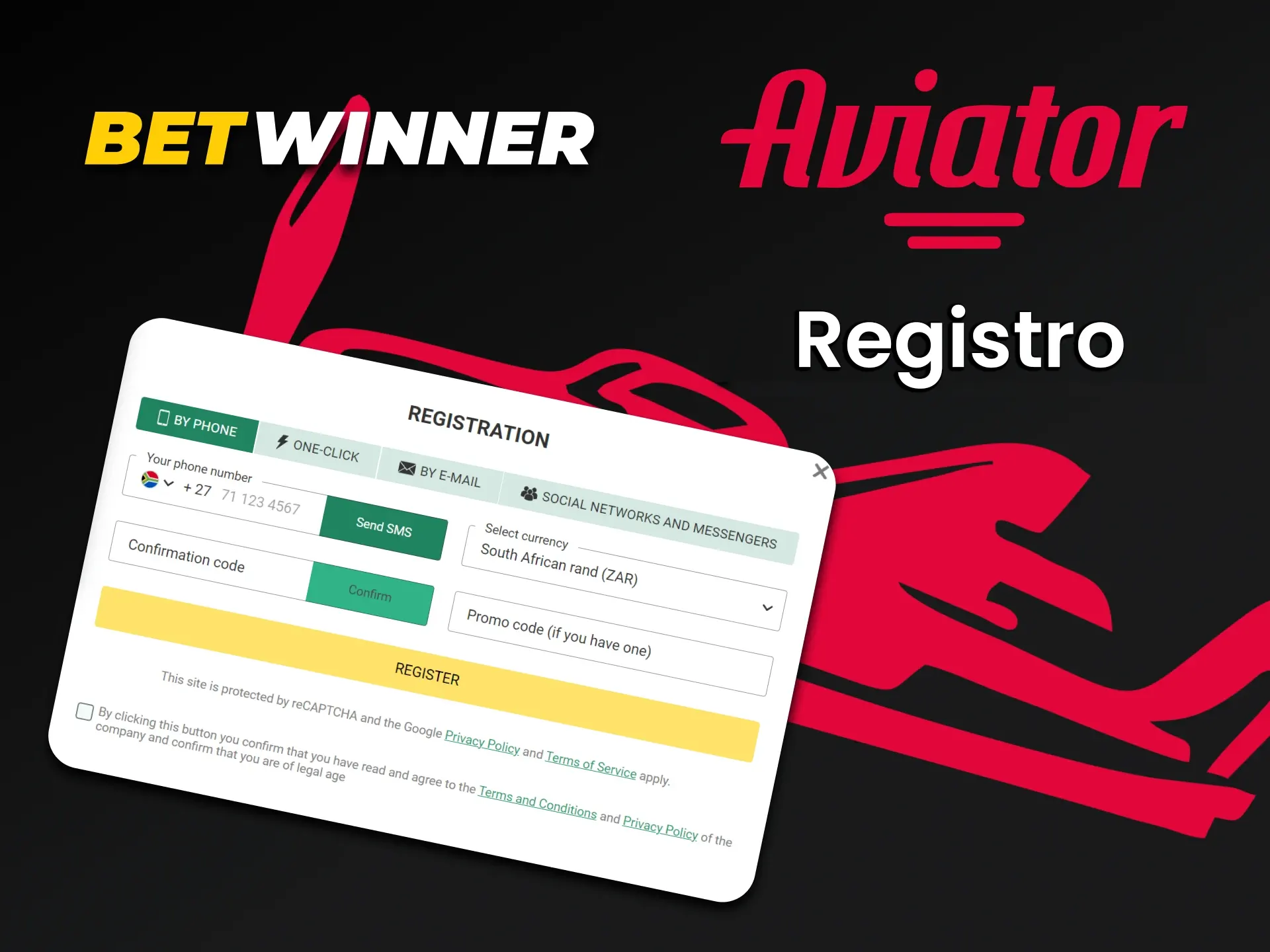 Registre-se na Betwinner para jogar Aviator.