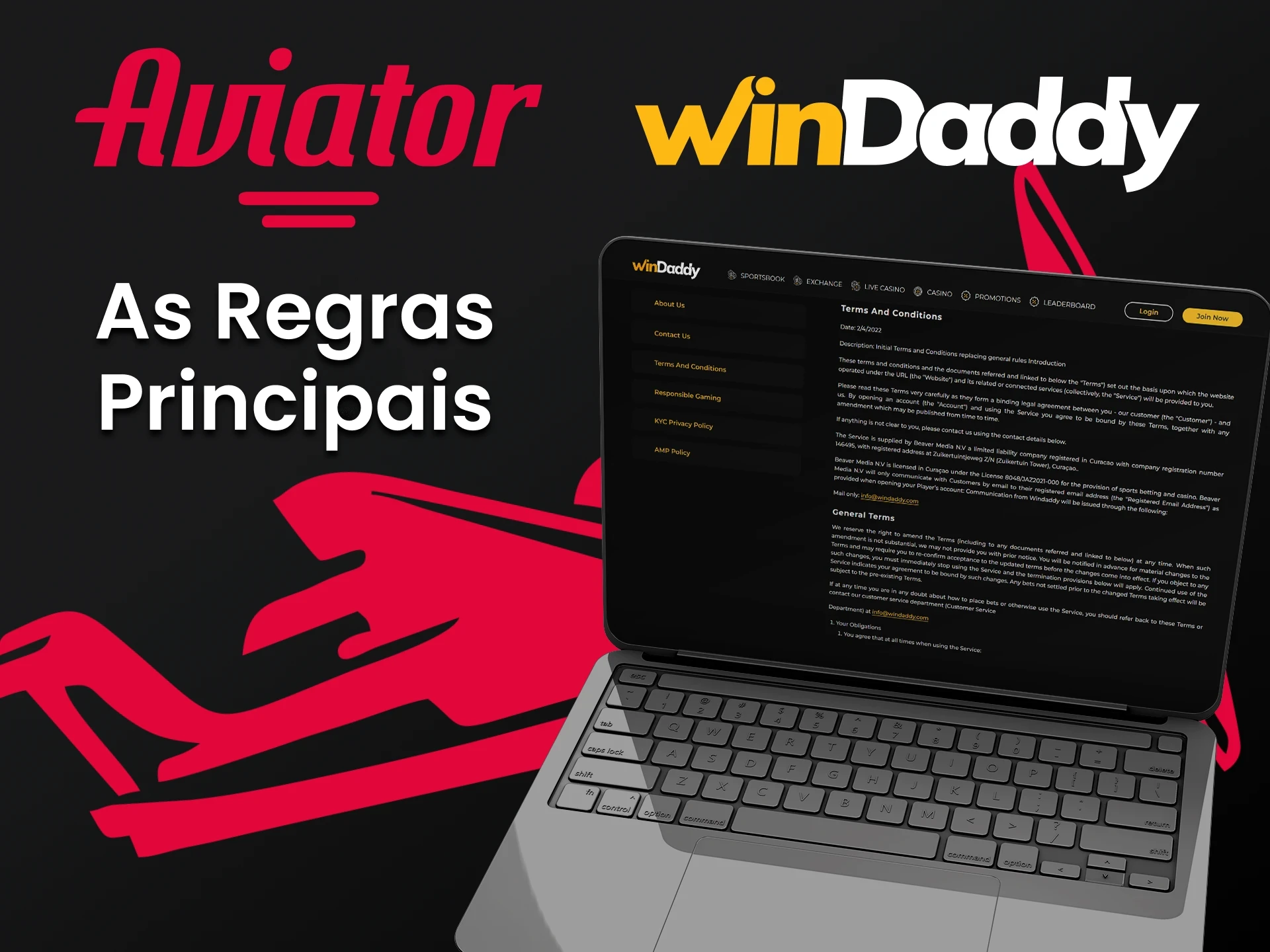 Saiba mais sobre as regras do site WinDaddy.