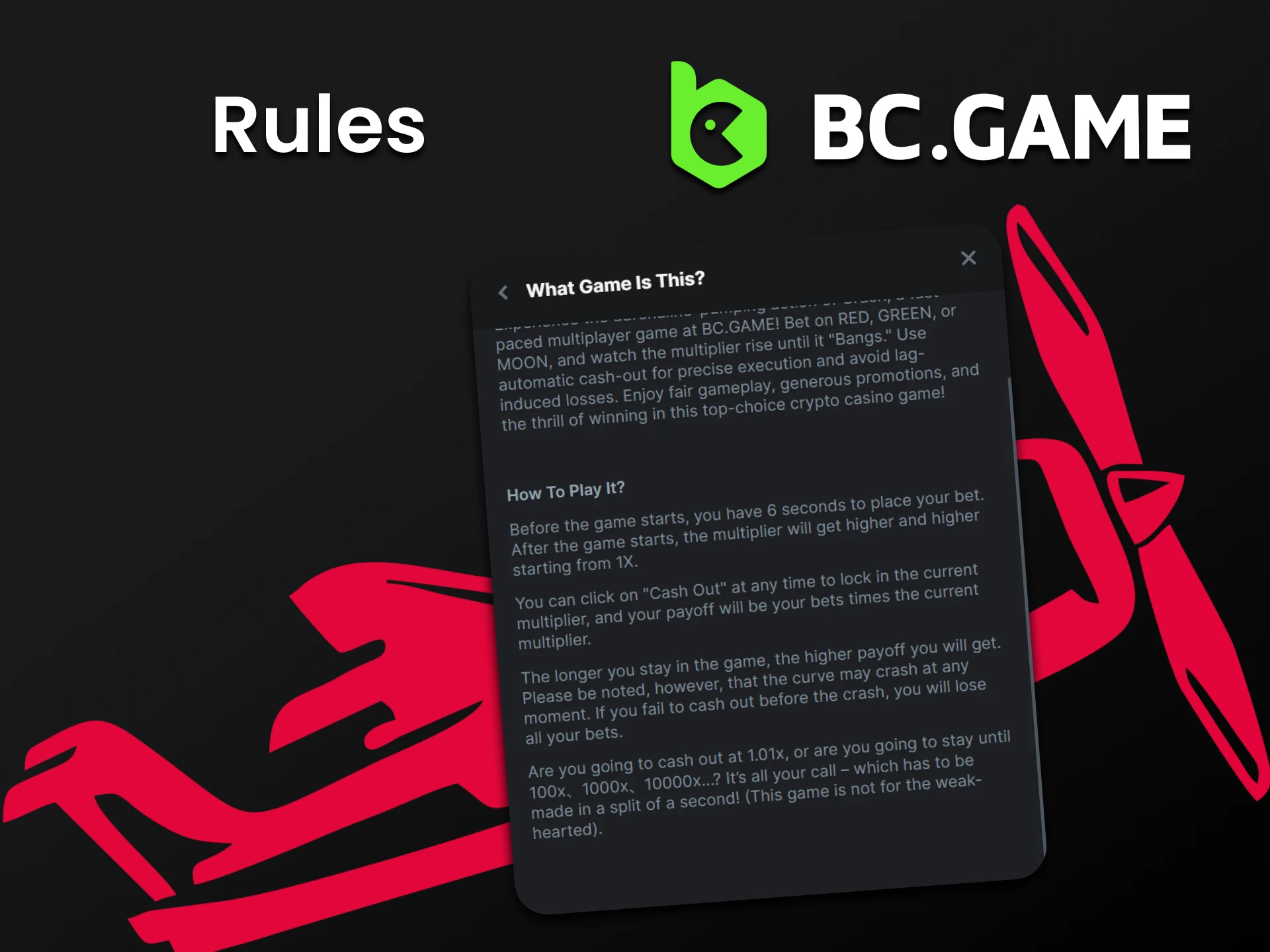 Be sure to study the rules of the Aviator game on BCGame.